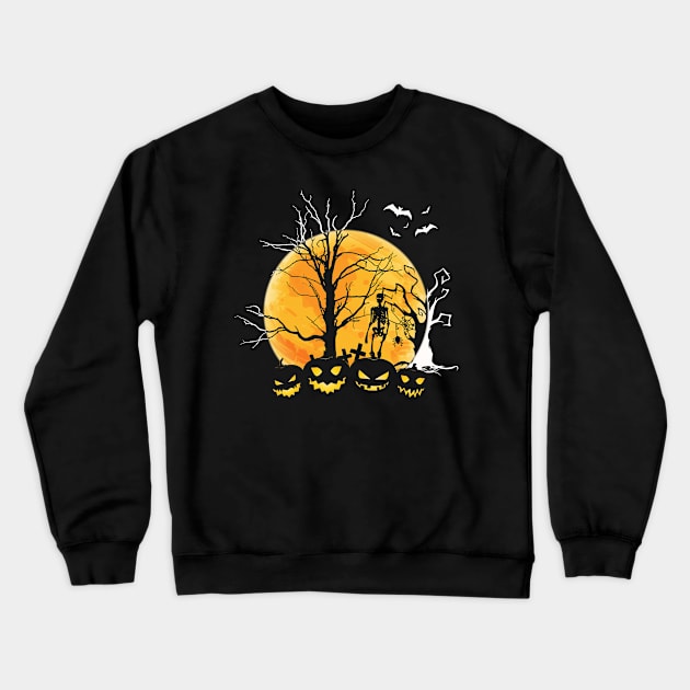 The more Jack O'Lanterns, the better on October 31st Crewneck Sweatshirt by martinyualiso